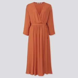 NWT- Uniqlo Wrap 3/4 Sleeve Dress